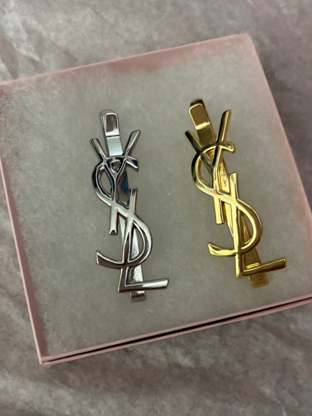 Super Cute, Designer Hair clip pin accessory in Gold & Silver (comes as a pair)